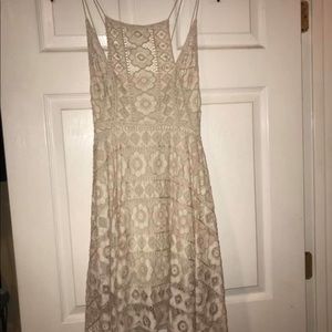 Free People sz S cream  spaghetti strapped dress.